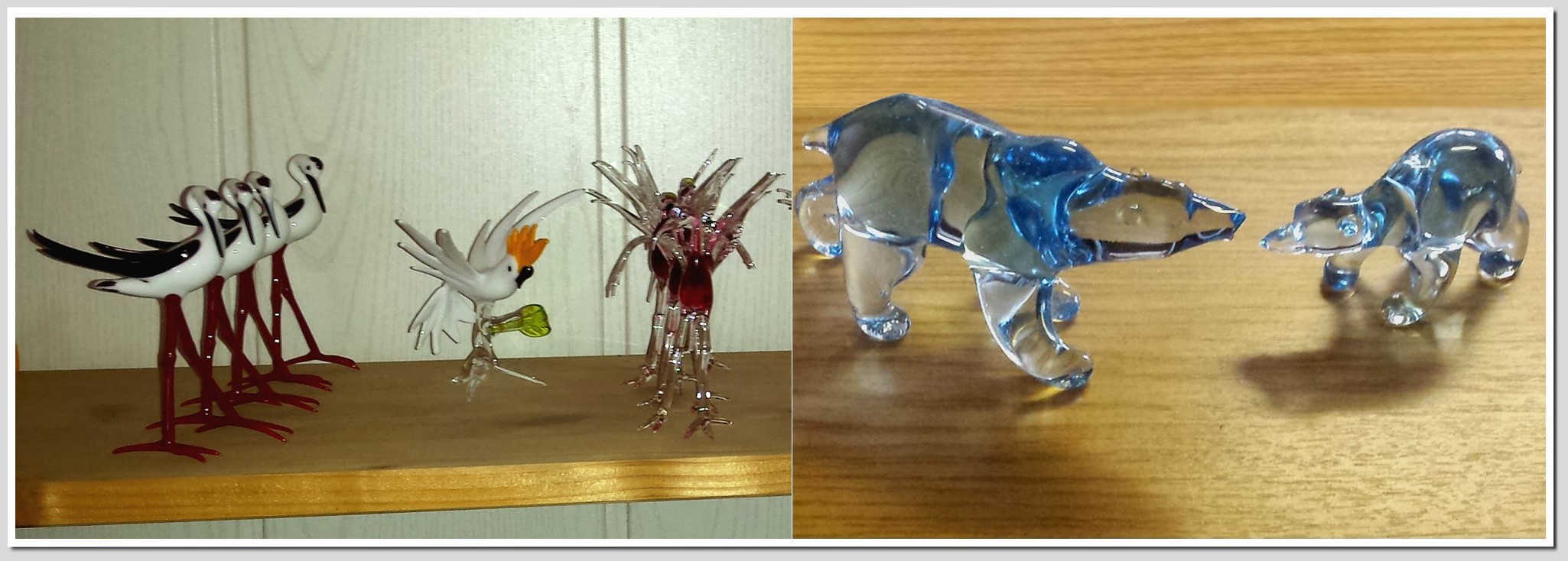 Glastiere Glasfiguren aus Lauscha Glasbläsermeister in der Glasbläserwerkstatt von Mike Bäz-Dölle